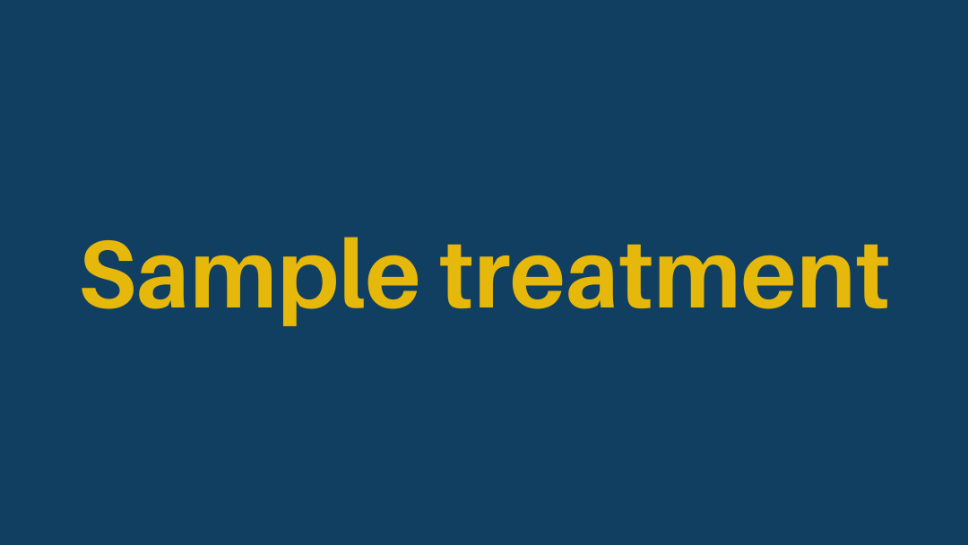 Sample treatment Sample treatment - with MTC for Anemia